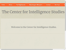 Tablet Screenshot of centerforintelligencestudies.org